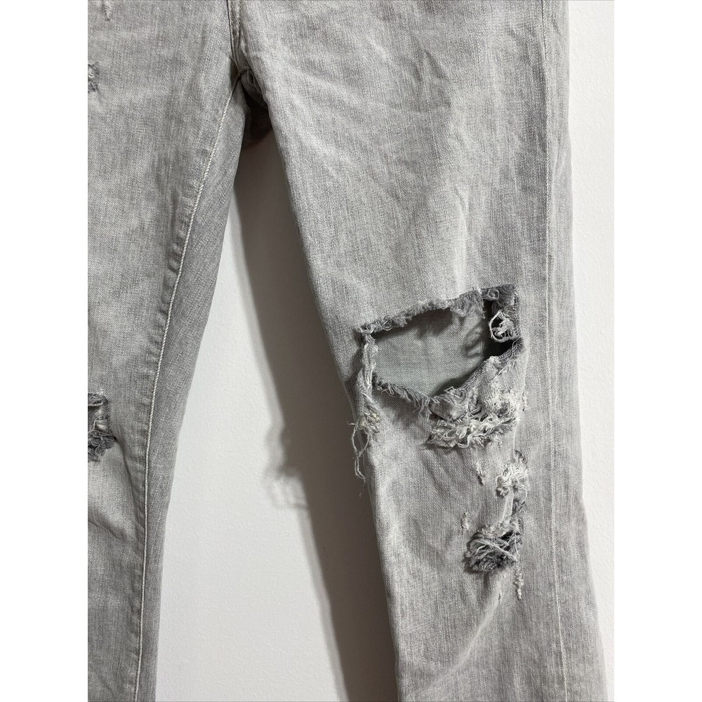 AGOLDE Jeans Women's 26 Gray Grey High Rise Ankle Skinny Stretch Distressed - Picture 6 of 14